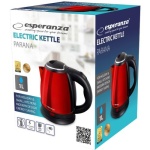 Електрочайник Esperanza "Parana", Red, 1350 Вт, 1 л, дисковий, нержавіюча сталь (EKK128R) - Зображення 2