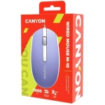 Миша Canyon M-10, Mountain Lavender, USB, оптична, 1000 dpi, 3 кнопки, 1.5 м (CNE-CMS10ML) - Зображення 6