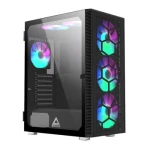 Корпус Montech X3 GLASS, Black, Mid Tower, без БЖ, для ATX / Micro ATX / Mini ITX, 1xUSB 3.0 / 2xUSB 2.0, макс. CPU - 160 мм / GPU - 305 мм, 3x140 мм LED "Rainbow" / 3x120 мм LED "Rainbow", бічна панель із загартованого скла
