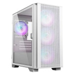 Корпус Montech AIR 100 ARGB, White, Mini Tower, без БЖ, для Micro ATX / Mini ITX, 2xUSB 3.0 / 1xUSB 2.0, макс. CPU - 161 мм / GPU - 330 мм, 4x120 мм ARGB, бічна панель із загартованого скла