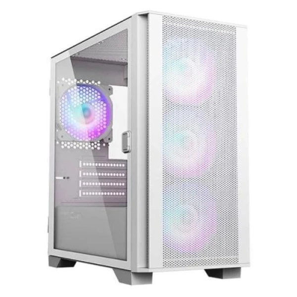 Корпус Montech AIR 100 ARGB, White, Mini Tower, без БЖ, для Micro ATX / Mini ITX, 2xUSB 3.0 / 1xUSB 2.0, макс. CPU - 161 мм / GPU - 330 мм, 4x120 мм ARGB, бічна панель із загартованого скла