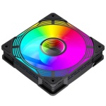 Вентилятор 120 мм, GameMax KF300R, Black, 3 шт, 120х120х25 мм, RGB підсвічування, 800-1600 об/хв, 31.2 дБ, 4-pin (PWM) / 3-pin (RGB), Hydraulic Bearing, 9 Reverse Fan Blade (KF300R BK) - Зображення 4