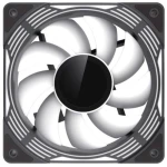 Вентилятор 120 мм, GameMax KF300R, Black, 3 шт, 120х120х25 мм, RGB підсвічування, 800-1600 об/хв, 31.2 дБ, 4-pin (PWM) / 3-pin (RGB), Hydraulic Bearing, 9 Reverse Fan Blade (KF300R BK) - Зображення 5