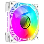 Вентилятор 120 мм, GameMax KF300, White, 3 шт, 120х120х25 мм, RGB підсвічування, 800-1600 об/хв, 31.2 дБ, 4-pin (PWM) / 3-pin (RGB), Hydraulic Bearing, ARGB HUB, пульт ДК (KF300 WH) - Зображення 3