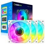 Вентилятор 120 мм, GameMax KF300, White, 3 шт, 120х120х25 мм, RGB підсвічування, 800-1600 об/хв, 31.2 дБ, 4-pin (PWM) / 3-pin (RGB), Hydraulic Bearing, ARGB HUB, пульт ДК (KF300 WH) - Зображення 7
