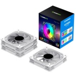 Вентилятор 120 мм, GameMax KF300, White, 3 шт, 120х120х25 мм, RGB підсвічування, 800-1600 об/хв, 31.2 дБ, 4-pin (PWM) / 3-pin (RGB), Hydraulic Bearing, ARGB HUB, пульт ДК (KF300 WH) - Зображення 8