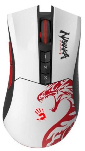 6713364b7def8.jpg Миша Bloody R90 Plus Naraka, Wireless+USB, 5000 cpi, Bloody, metal feet, підсвічування - Зображення 1
