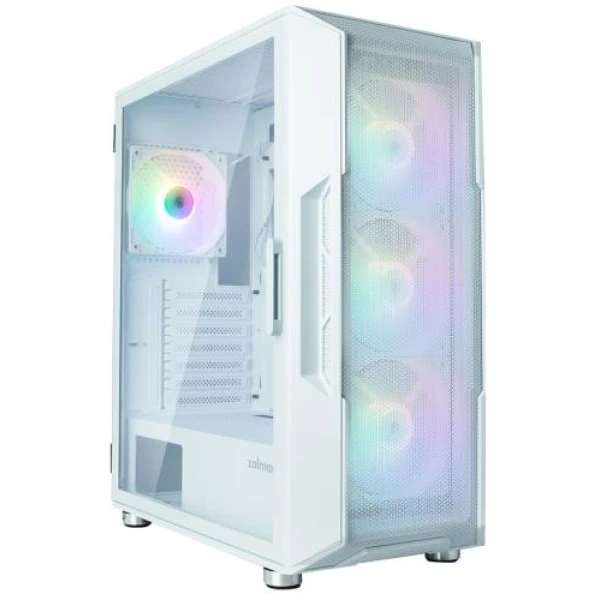 Корпус Zalman i3 NEO, White, Mid Tower, без БЖ, для ATX / Micro ATX / Mini ITX, 2xUSB 3.0 / 1xUSB 2.0, макс. CPU - 162 мм / VGA - 355 мм, 4x120 мм RGB, бічна панель із загартованого скла