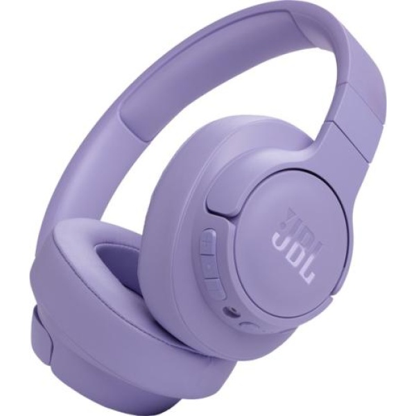 Навушники бездротові JBL Tune 770NC, Purple, Bluetooth, мікрофон, акумулятор 690 mAh, технологія "Pure Bass", кнопки на чашках навушників, швидка зарядка (JBLT770NCPUR)