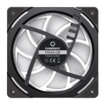 Вентилятор 120 мм, GameMax FN12A-C8I-R, Black, 120х120х25 мм, ARGB підсвічування, 800-1600 об/хв, до 31.21 дБ, 4-pin (PWM, 50 см) / 3-pin (ARGB, 50 см), гідродинамічний підшипник - Зображення 3
