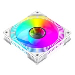 Вентилятор 120 мм, GameMax FN12A-C8I-W, White, 120х120х25 мм, ARGB підсвічування, 800-1600 об/хв, до 31.21 дБ, 4-pin (PWM, 50 см) / 3-pin (ARGB, 50 см), гідродинамічний підшипник - Зображення 2