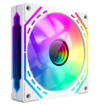 Вентилятор 120 мм, GameMax FN12A-S2I-RW, White, 120х120х25 мм, ARGB підсвічування, 800-1600 об/хв, до 31.21 дБ, 4-pin (PWM) / 3-pin (ARGB), гідродинамічний підшипник - Зображення 2