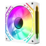 Вентилятор 120 мм, GameMax FN12A-S2I-RW, White, 120х120х25 мм, ARGB підсвічування, 800-1600 об/хв, до 31.21 дБ, 4-pin (PWM) / 3-pin (ARGB), гідродинамічний підшипник - Зображення 3