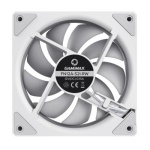 Вентилятор 120 мм, GameMax FN12A-S2I-RW, White, 120х120х25 мм, ARGB підсвічування, 800-1600 об/хв, до 31.21 дБ, 4-pin (PWM) / 3-pin (ARGB), гідродинамічний підшипник - Зображення 4