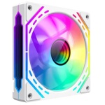 Вентилятор 120 мм, GameMax FN12A-S2I-W, White, 120х120х25 мм, ARGB підсвічування, 800-1600 об/хв, до 31.21 дБ, 4-pin (PWM) / 3-pin (ARGB), гідродинамічний підшипник - Зображення 2