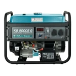 Газобензиновий генератор Konner&Sohnen KS 5000E G, Black/Blue, 4 кВт (макс. 4.5 кВт), ручний/електро стартер, 4-тактний, 50 Гц, 25 л, до 95 дБ, IP23, 680x545x550 мм, 77 кг