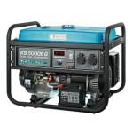 Газобензиновий генератор Konner&Sohnen KS 5000E G, Black/Blue, 4 кВт (макс. 4.5 кВт), ручний/електро стартер, 4-тактний, 50 Гц, 25 л, до 95 дБ, IP23, 680x545x550 мм, 77 кг - Зображення 3