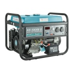 Газобензиновий генератор Konner&Sohnen KS 5000E G, Black/Blue, 4 кВт (макс. 4.5 кВт), ручний/електро стартер, 4-тактний, 50 Гц, 25 л, до 95 дБ, IP23, 680x545x550 мм, 77 кг - Зображення 4