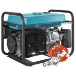Газобензиновий генератор Konner&Sohnen KS 5000E G, Black/Blue, 4 кВт (макс. 4.5 кВт), ручний/електро стартер, 4-тактний, 50 Гц, 25 л, до 95 дБ, IP23, 680x545x550 мм, 77 кг - Зображення 5