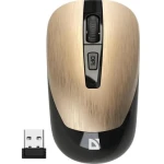 Миша бездротова Defender Wave MM-995, Gold, USB, оптична (сенсор PixArt 3065), 800-1600 dpi, 3 кнопки, 1xAA (52994)