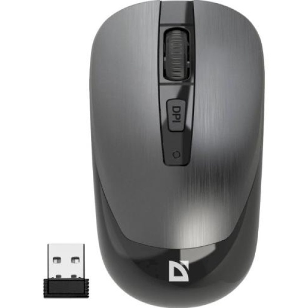 Миша бездротова Defender Wave MM-995, Silver, USB, оптична (сенсор PixArt 3065), 800-1600 dpi, 3 кнопки, 1xAA (52993)