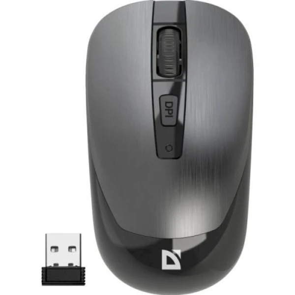 Миша бездротова Defender Wave MM-995, Silver, USB, оптична (сенсор PixArt 3065), 800-1600 dpi, 3 кнопки, 1xAA (52993)