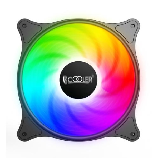 Вентилятор 120 мм, PcCooler FX-120-3, Black, 120х120х25 мм, SRGB, 1200 об/хв, 18 дБ, 3-pin, підшипник ковзання з гвинтовою нарізкою (3шт у комплекті)