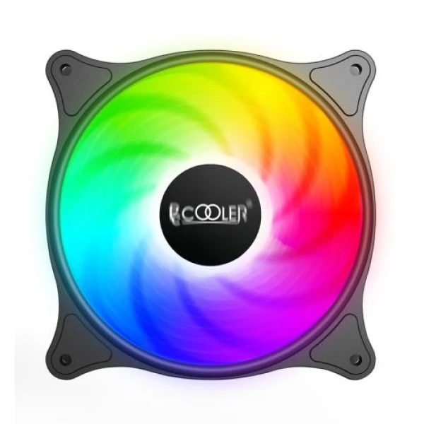 Вентилятор 120 мм, PcCooler FX-120-3, Black, 120х120х25 мм, SRGB, 1200 об/хв, 18 дБ, 3-pin, підшипник ковзання з гвинтовою нарізкою (3шт у комплекті)