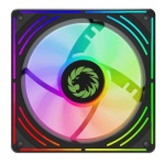 Вентилятор 120 мм, GameMax RA300, Black, 3 шт, 120х120х25 мм, ARGB підсвічування, 800-1600 об/хв, до 31.21 дБ, 4-pin (PWM, 50 см) / 3-pin (ARGB, 50 см), гідродинамічний підшипник - Зображення 2
