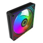 Вентилятор 120 мм, GameMax RA300, Black, 3 шт, 120х120х25 мм, ARGB підсвічування, 800-1600 об/хв, до 31.21 дБ, 4-pin (PWM, 50 см) / 3-pin (ARGB, 50 см), гідродинамічний підшипник - Зображення 4