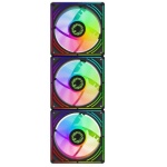 Вентилятор 120 мм, GameMax RA300, Black, 3 шт, 120х120х25 мм, ARGB підсвічування, 800-1600 об/хв, до 31.21 дБ, 4-pin (PWM, 50 см) / 3-pin (ARGB, 50 см), гідродинамічний підшипник - Зображення 5