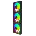 Вентилятор 120 мм, GameMax RA300, Black, 3 шт, 120х120х25 мм, ARGB підсвічування, 800-1600 об/хв, до 31.21 дБ, 4-pin (PWM, 50 см) / 3-pin (ARGB, 50 см), гідродинамічний підшипник - Зображення 6