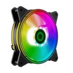 Вентилятор 120 мм, GameMax RQ300, Black, 3 шт, 120х120х25 мм, ARGB підсвічування, 600-1100 об/хв, до 21 дБ, 3-pin / Molex / 3-pin (ARGB), гідродинамічний підшипник, пульт ДК - Зображення 2