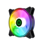 Вентилятор 120 мм, GameMax RQ300, Black, 3 шт, 120х120х25 мм, ARGB підсвічування, 600-1100 об/хв, до 21 дБ, 3-pin / Molex / 3-pin (ARGB), гідродинамічний підшипник, пульт ДК - Зображення 3