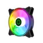 Вентилятор 120 мм, GameMax RQ300, Black, 3 шт, 120х120х25 мм, ARGB підсвічування, 600-1100 об/хв, до 21 дБ, 3-pin / Molex / 3-pin (ARGB), гідродинамічний підшипник, пульт ДК - Зображення 3