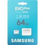 Карта пам'яті microSDXC, 64Gb, Samsung EVO Plus, Class10 UHS-I U1 V10 A1, SD адаптер, до 160 МБ/с (MB-MC64SA/EU) - Зображення 3
