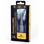 Кабель Type-C - Type-C, 1.5 м, Black, Cablexpert, 240 Вт, 5A (CCBP-USB4-CMCM240-1.5M) - Зображення 2