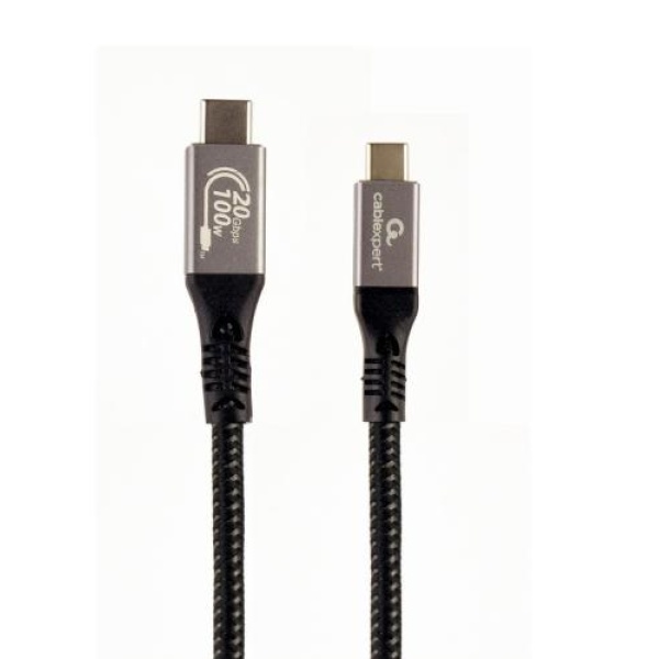Кабель Type-C - Type-C, 1.5 м, Black, Cablexpert, 100 Вт, 5A (CCBP-USB3-CMCM100-1.5M)