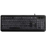 Клавіатура 2E KS120, Black, USB, біле підсвічування, 12 мультимедіа клавіш, 1.5 м, UA / EN (2E-KS120UB_UA) - Зображення 2