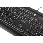 Клавіатура 2E KS120, Black, USB, біле підсвічування, 12 мультимедіа клавіш, 1.5 м, UA / EN (2E-KS120UB_UA) - Зображення 5