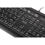 Клавіатура 2E KS120, Black, USB, біле підсвічування, 12 мультимедіа клавіш, 1.5 м, UA / EN (2E-KS120UB_UA) - Зображення 5