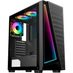 Корпус GameMax Prism, Black, без БЖ, Mid Tower, для ATX / MicroATX / Mini-ITX, 2xUSB 2.0 / 1xUSB 3.0, макс. CPU - 165 мм / VGA - 320 мм, 3x120 мм (PRISM)