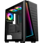 Корпус GameMax Prism, Black, без БЖ, Mid Tower, для ATX / MicroATX / Mini-ITX, 2xUSB 2.0 / 1xUSB 3.0, макс. CPU - 165 мм / VGA - 320 мм, 3x120 мм (PRISM)