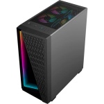 Корпус GameMax Prism, Black, без БЖ, Mid Tower, для ATX / MicroATX / Mini-ITX, 2xUSB 2.0 / 1xUSB 3.0, макс. CPU - 165 мм / VGA - 320 мм, 3x120 мм (PRISM) - Зображення 8