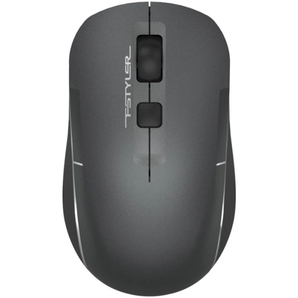 Миша A4Tech Fstyler FB26CS Air2 (Smoky Grey), BT+RF (Combo), Bluetooth / 2.4 GHz / USB, підсвічування, 2000 dpi, кнопки 4 шт., підключення бездротове