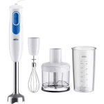 Блендер Braun MQ 20236 M WH, White, 800W, занурювальний, 2 швидкості, 3 насадки, подрібнювач 500 мл, мірний стакан 600 мл, вінчик (0X22111491)