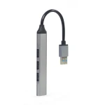 Хаб USB Gembird UHB-U3P1U2P3-02, Grey, USB 3.1 - 1xUSB 3.1 / 3xUSB 2.0, кабель 13 см, алюмінієвий корпус - Зображення 4