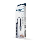 Хаб USB Gembird UHB-U3P1U2P3-02, Grey, USB 3.1 - 1xUSB 3.1 / 3xUSB 2.0, кабель 13 см, алюмінієвий корпус - Зображення 5