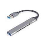 Хаб USB Gembird UHB-U3P1U2P3-02, Grey, USB 3.1 - 1xUSB 3.1 / 3xUSB 2.0, кабель 13 см, алюмінієвий корпус - Зображення 9
