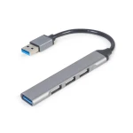 Хаб USB Gembird UHB-U3P1U2P3-02, Grey, USB 3.1 - 1xUSB 3.1 / 3xUSB 2.0, кабель 13 см, алюмінієвий корпус - Зображення 9